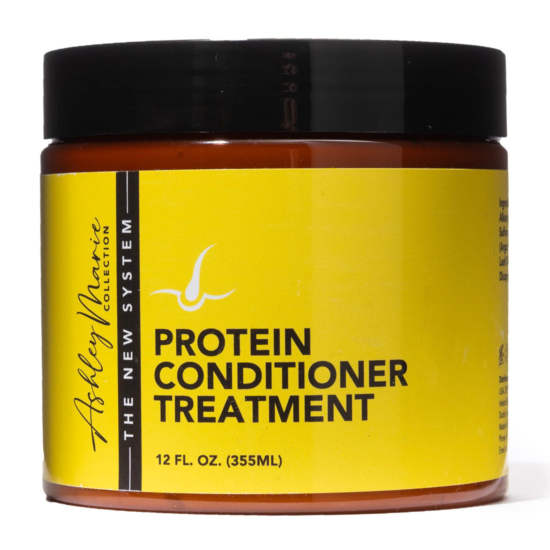 The Hair Diagram - Ashley Marie Protein Conditioner Treatment - Natural Strengthening Conditioner Enriched with Argan Oil & Hydrolyzed Wheat Protein - Color Safe - Paraben & Sulfate Free - 12oz