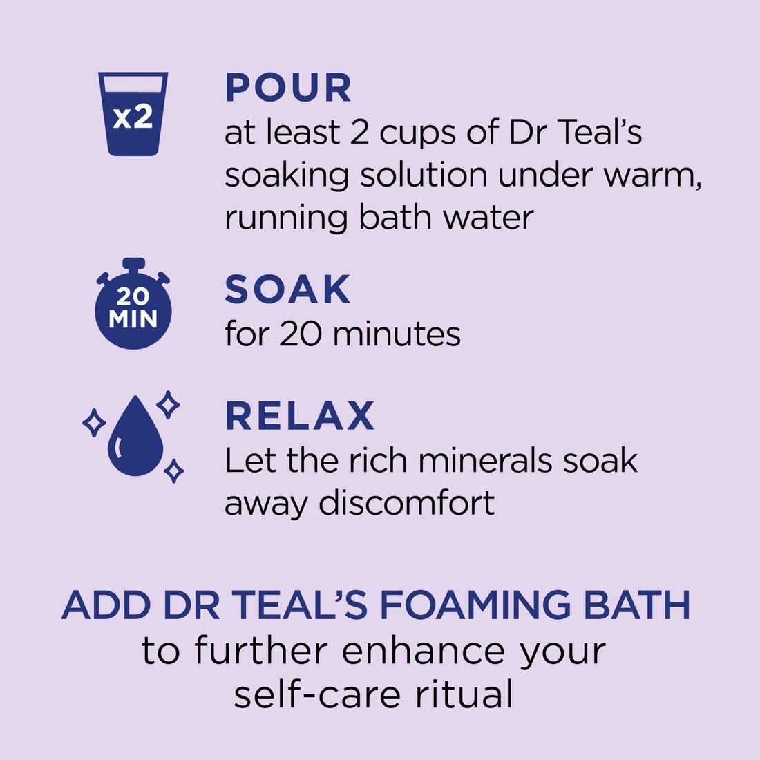 Dr Teal's Pure Epsom Salt Soaking Solution, Soothe & Sleep With Lavender, 3 Pound Bag