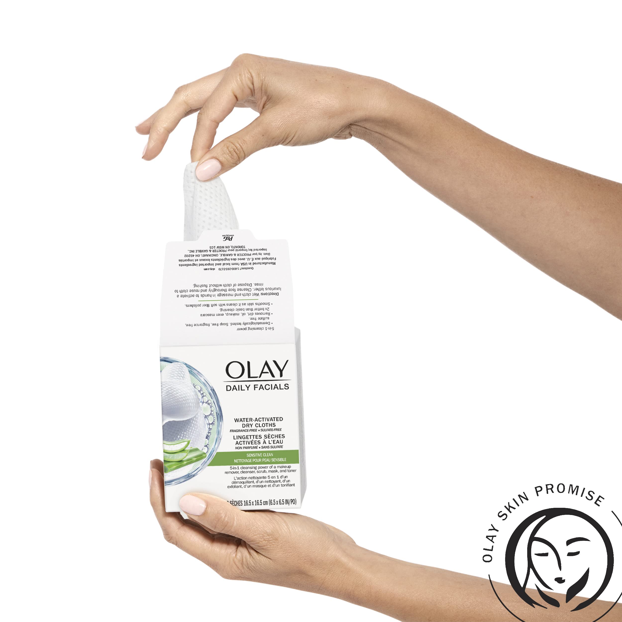 Olay 4-in-1 Sensitive Daily Facial Cloths, 33 ct (Packaging May Vary)