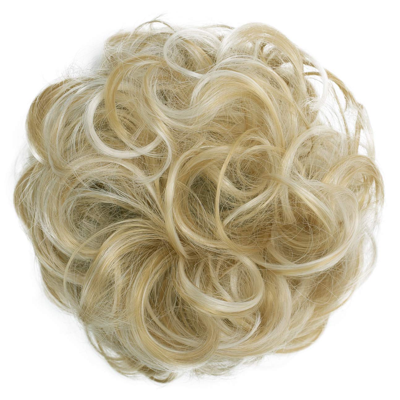 mix 86AH613 : PRETTYSHOP Scrunchie Scrunchy Bun Up Do Hair piece Hair Ribbon Ponytail Extensions Wavy Curly or Messy bleach blonde mix 86AH613