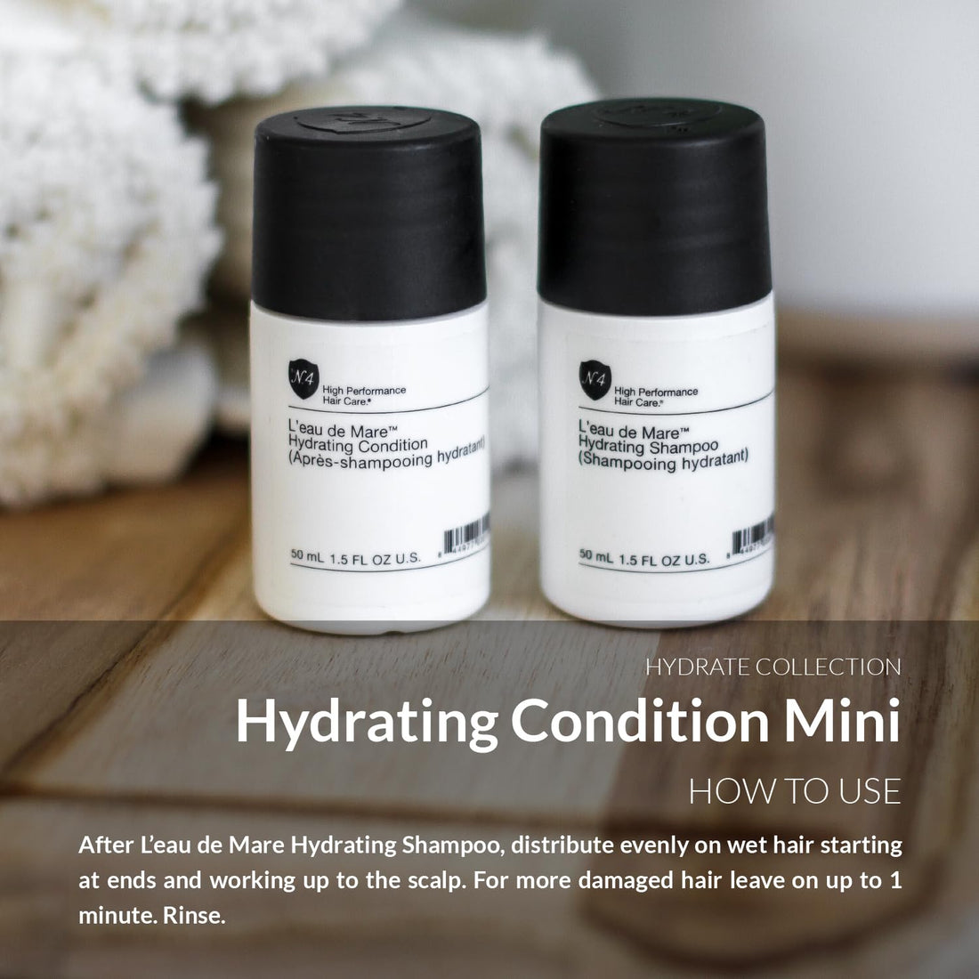 Number 4 Mini Hydrating Condition. Travel Size Deep Hydrating Conditioner. Lightweight, Dentangling, Color Protecting, 1.5 oz