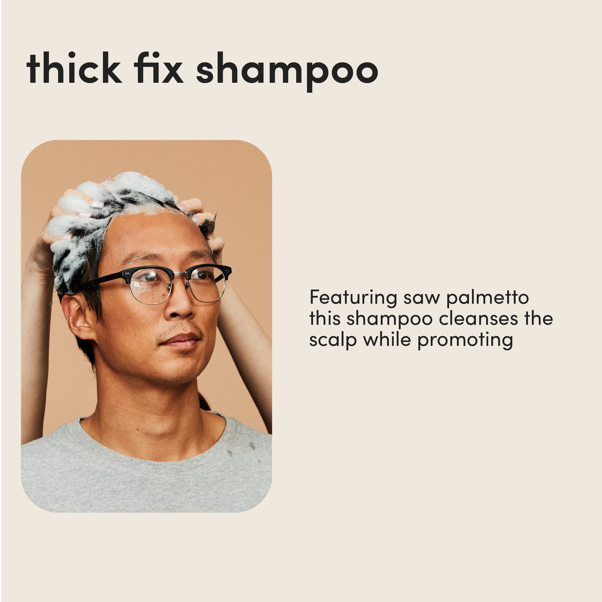 hims Thick Fix Shampoo & Conditioner Set - Thickening Shampoo and Conditioner with Saw Palmetto and Niacinamide - No Parabens or Sulfates, Vegan and Cruelty Free - Eucalyptus Grove - 2 x 6.4 fl oz
