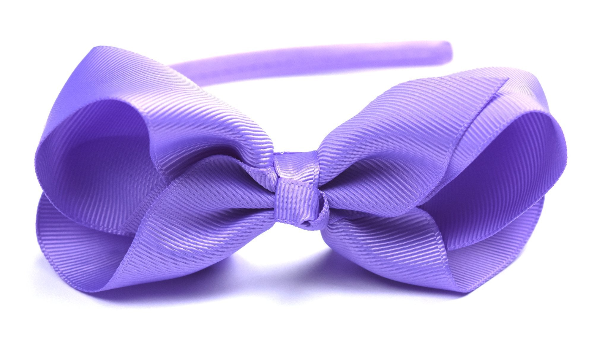 Syleia Fashion Headbands with 4 inch Bow, Set of 6 Pink, Orange, Green, Lavender, Teal and Yellow - School and Playtime Perfect Hair