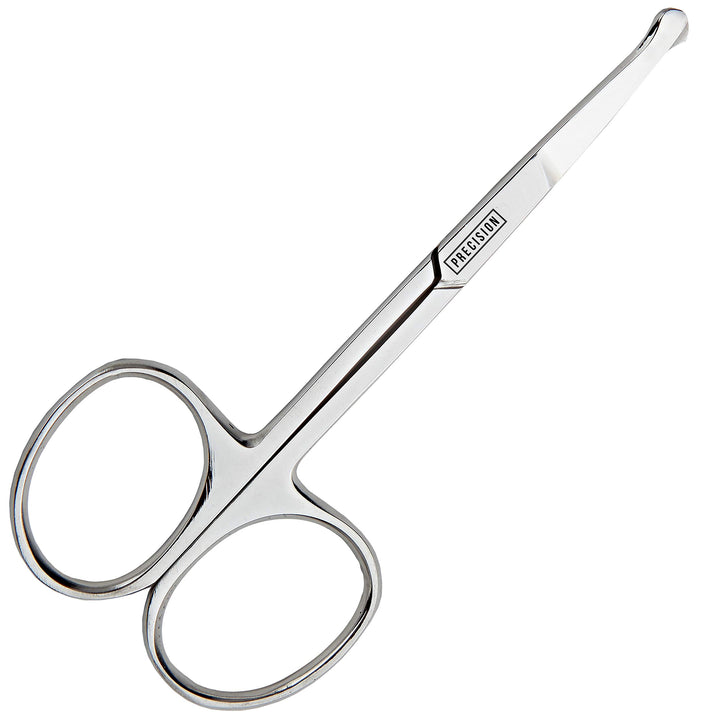 BeeSpring Rounded Nose Hair Scissors. Round Tip Scissor for Ear, Eyebrow, Beard and Mustache Trimming - 3.5 Blunt Nosed Tipped Grooming Trimmer