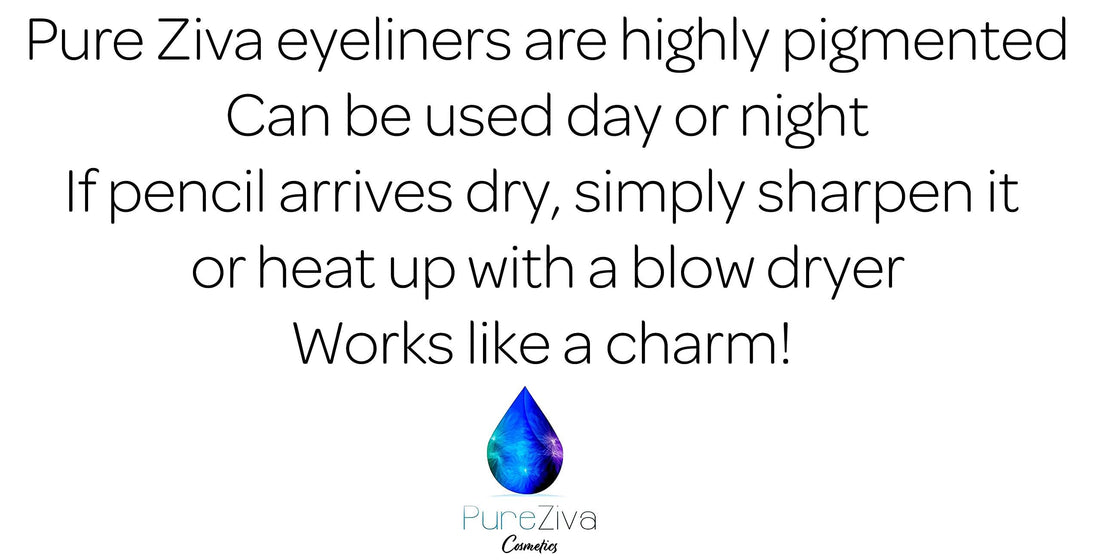 Pure Ziva Charcoal Dark Matte Grey Gray Sexy Smoke Wooden Eyeliner Pencil, HD Professional Eye Liner Smudge Proof Highly Pigmented No Animal Testing & Cruelty Free