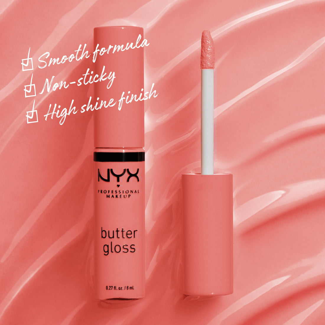 Nyx Professional Makeup Butter Lip Gloss, Crème Finish - Creme Brulee, 8ml