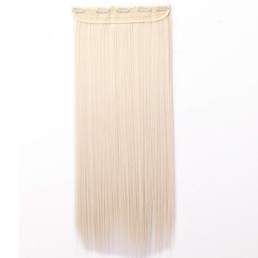 S-noilite Trendy 26 Inches-Straight 3/4 Full Head One Piece 5clips Clip in Hair Extensions Long (Light Blonde)