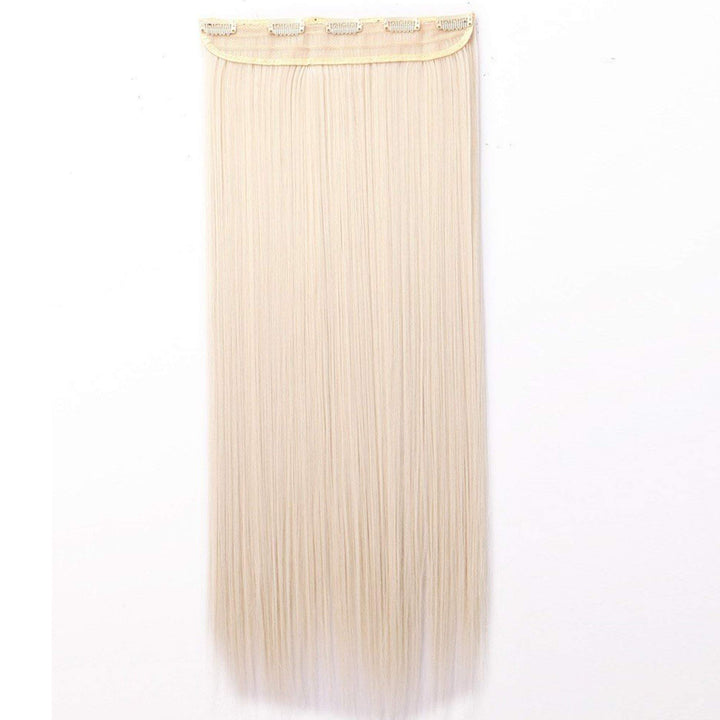 S-noilite Trendy 26 Inches-Straight 3/4 Full Head One Piece 5clips Clip in Hair Extensions Long (Light Blonde)