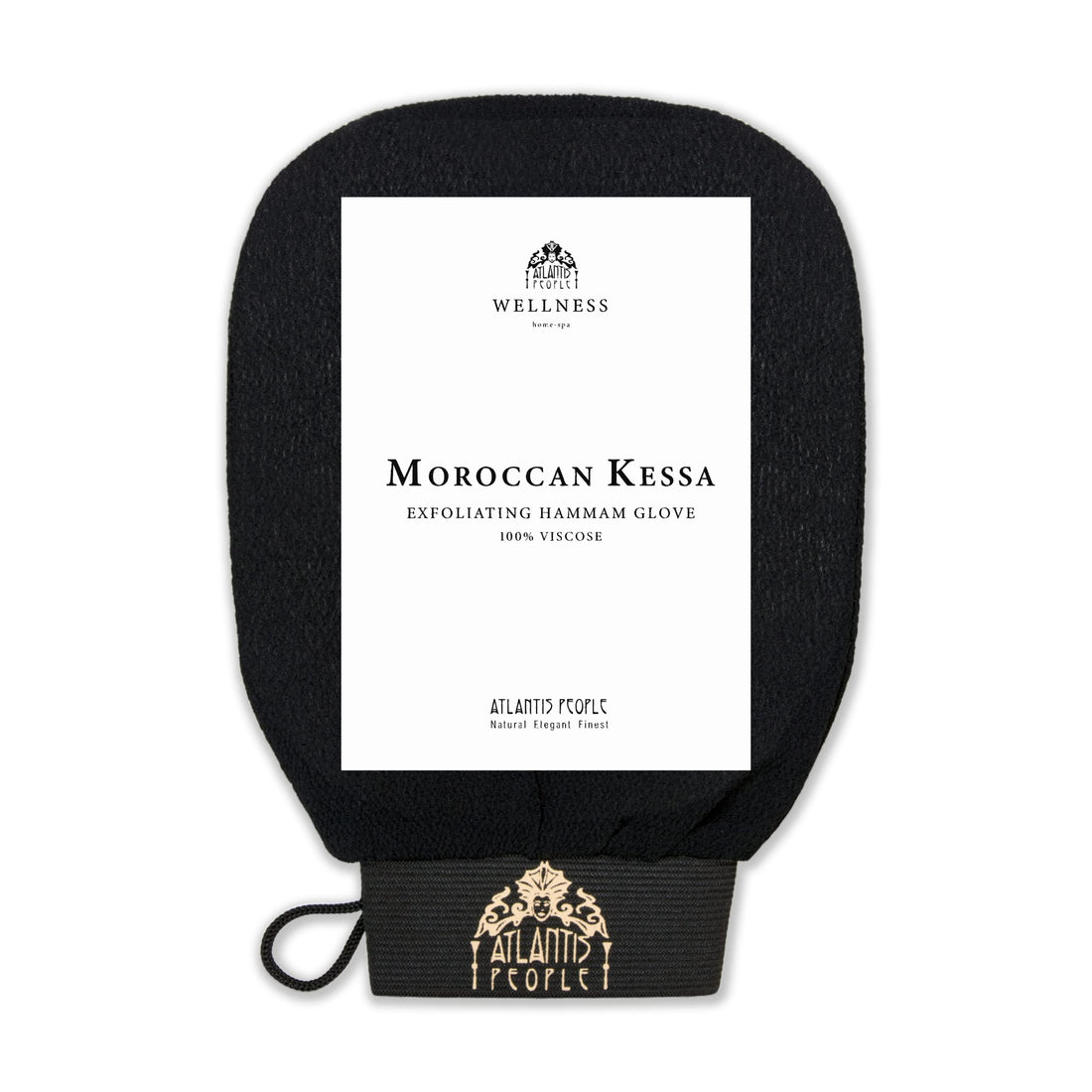 Atlantis People's Moroccan Exfoliating Glove - Body Scrubber & Exfoliating Mitt for Smoother Skin, Exfoliates Dead Skin Cells, Helps Even Skin Tone, Ideal for Fake Tan Removal and Sensitive Skin