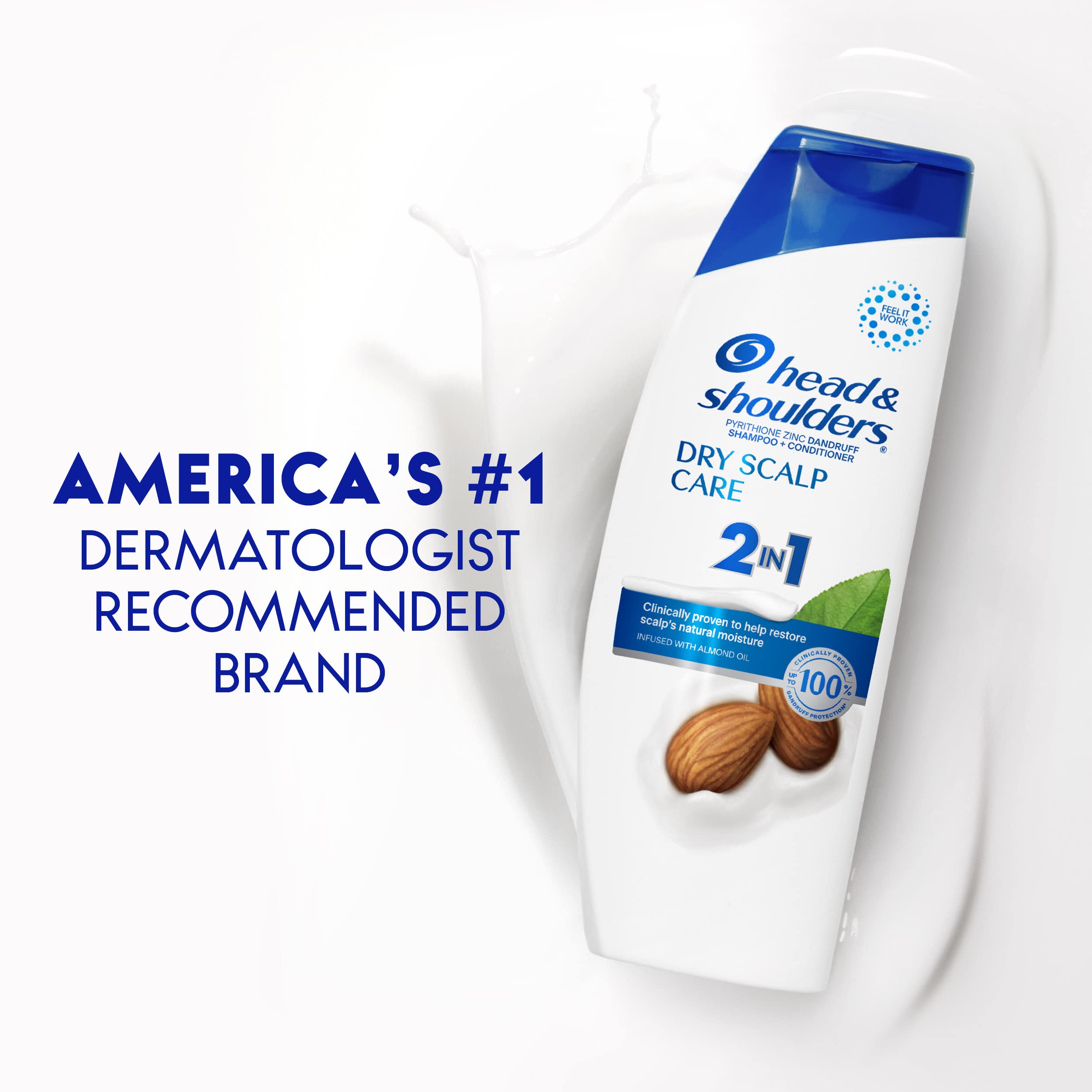 Head and Shoulders 2 in 1 Dandruff Shampoo and Conditioner, Dry Scalp Care 12.5 oz