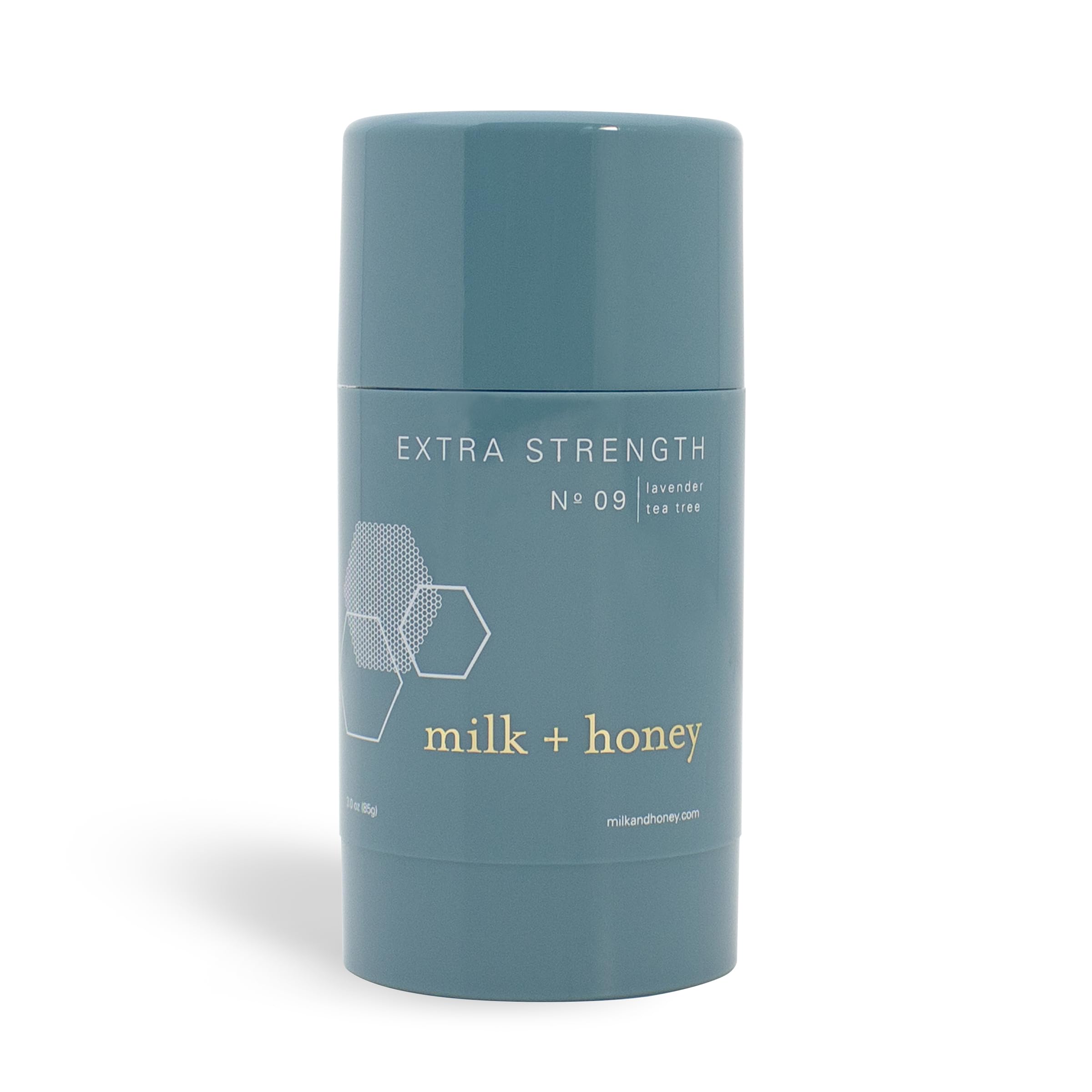 milk + honey Extra Strength, Aluminum Free Deodorant, No. 09, with Lavender, and Tea Tree, Natural Deodorant for Women and Men, 2.6 Oz
