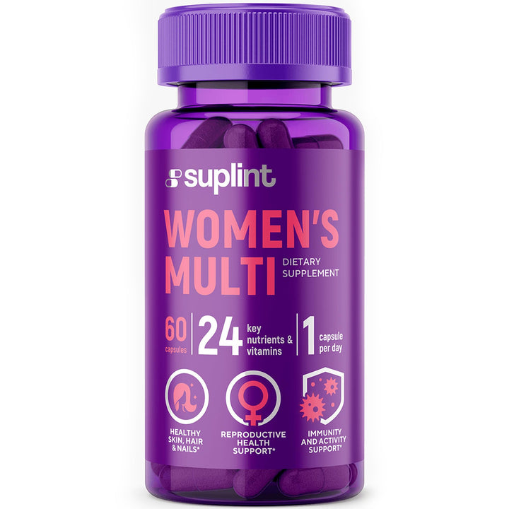 Multivitamin Supplement for Women | Complete Complex with Vitamin A, C, D, E, B12, Zinc & More | Hair, Skin & Nail Beauty Vitamins | Reproductive, Activity & Immune Support Supplement | 60 Capsules
