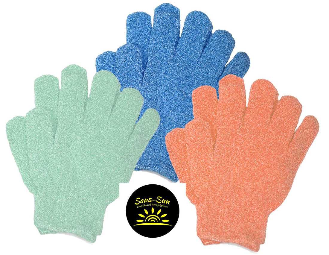 Tan Physics True Color Tanner 8 oz w/FREE Tanning Mitt and Exfoliation Gloves by Sans-Sun