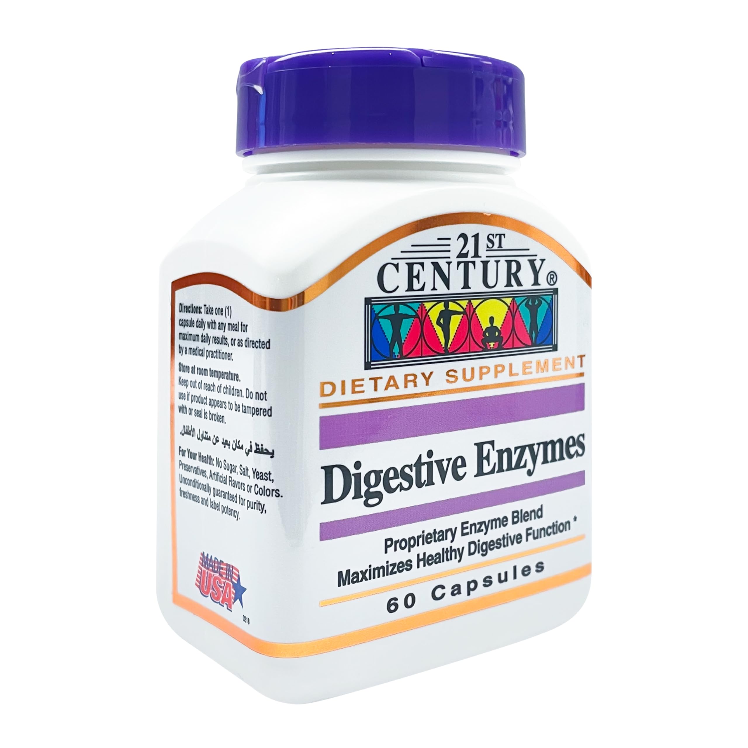 21st Century Digestive Enzymes Capsules, 60 Count (Pack of 2)