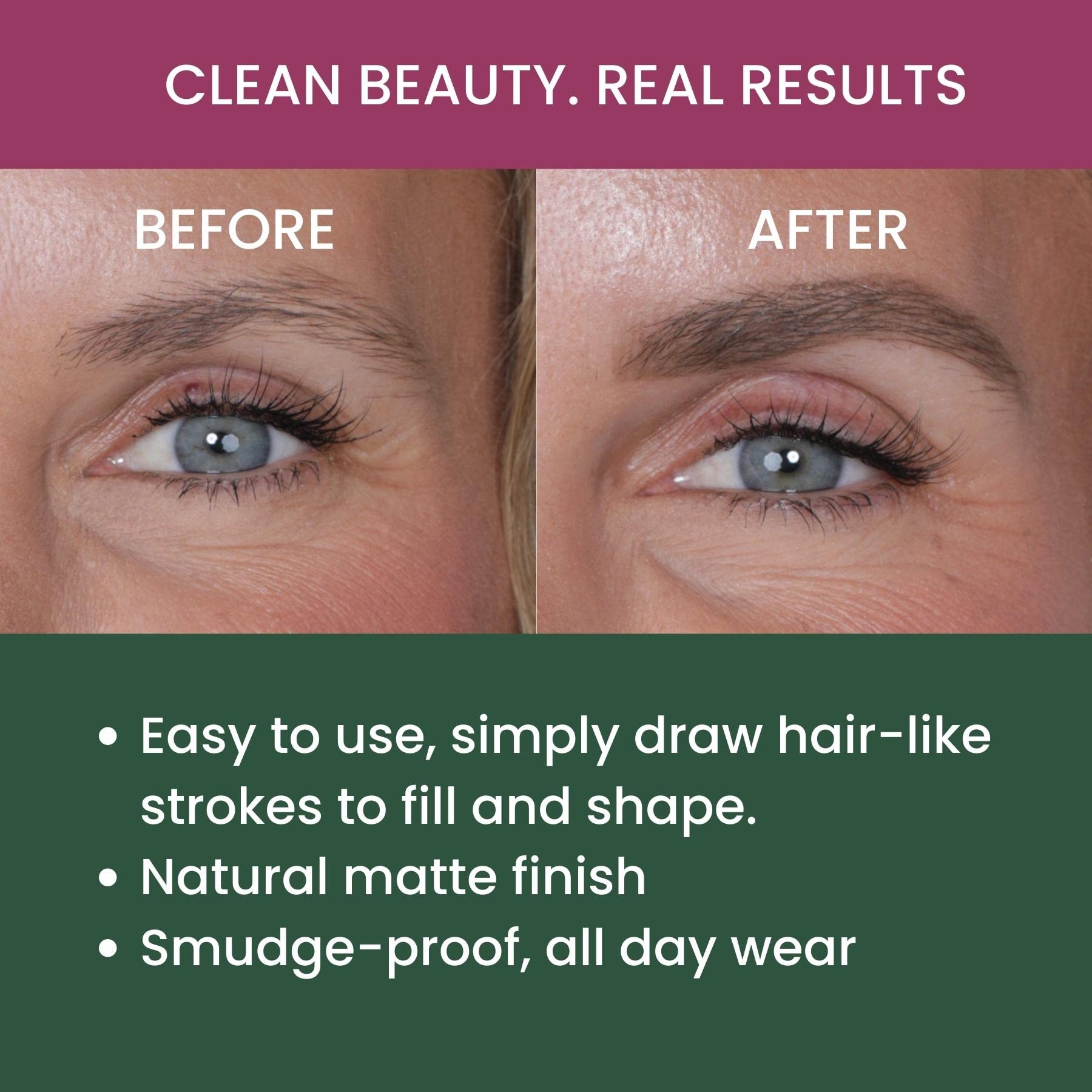 Brow Luxe Definer Pencil by Luscious Cosmetics. Sweat-Proof Eyebrow Pencil. Vegan and Cruelty Free. (Taupe)