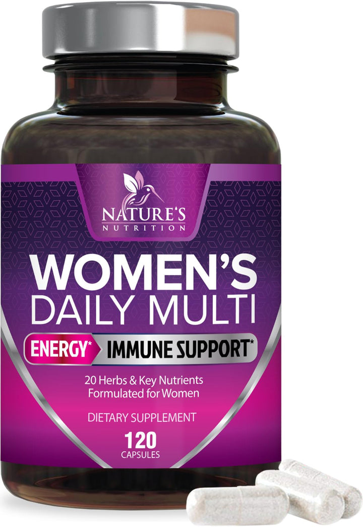 Multivitamin for Women - Womens Daily Multi Vitamin & Multimineral Supplement with Vitamins A, C, D, E, B6, B12, Zinc, Calcium & Magnesium, Energy & Immune Support, Non-GMO, Gluten Free - 120 Capsules