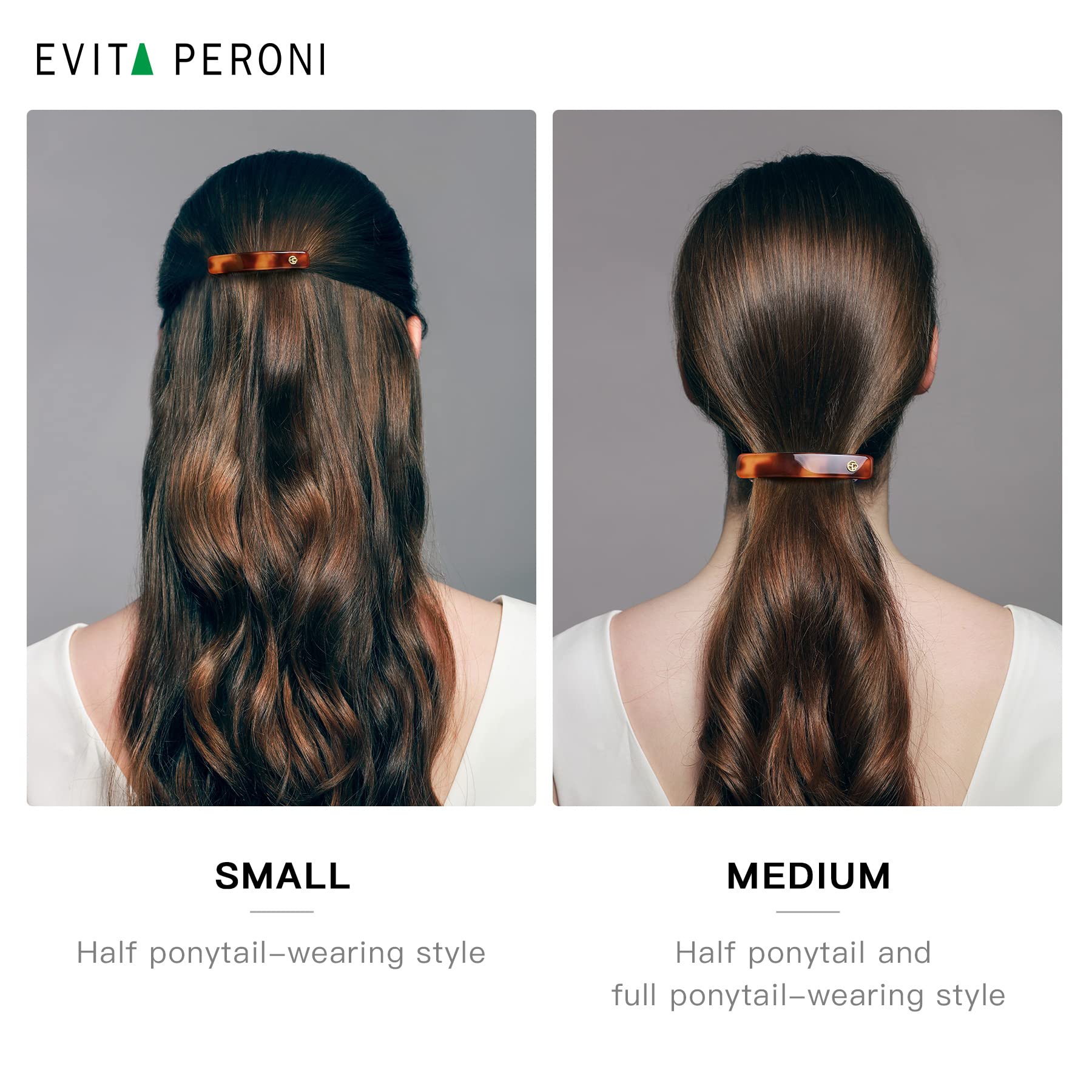 EVITA PERONI Large Medium Small Black Tortoise Blue Green Pink Purple Resin Hair Claw Clips Accessories for Women Girls