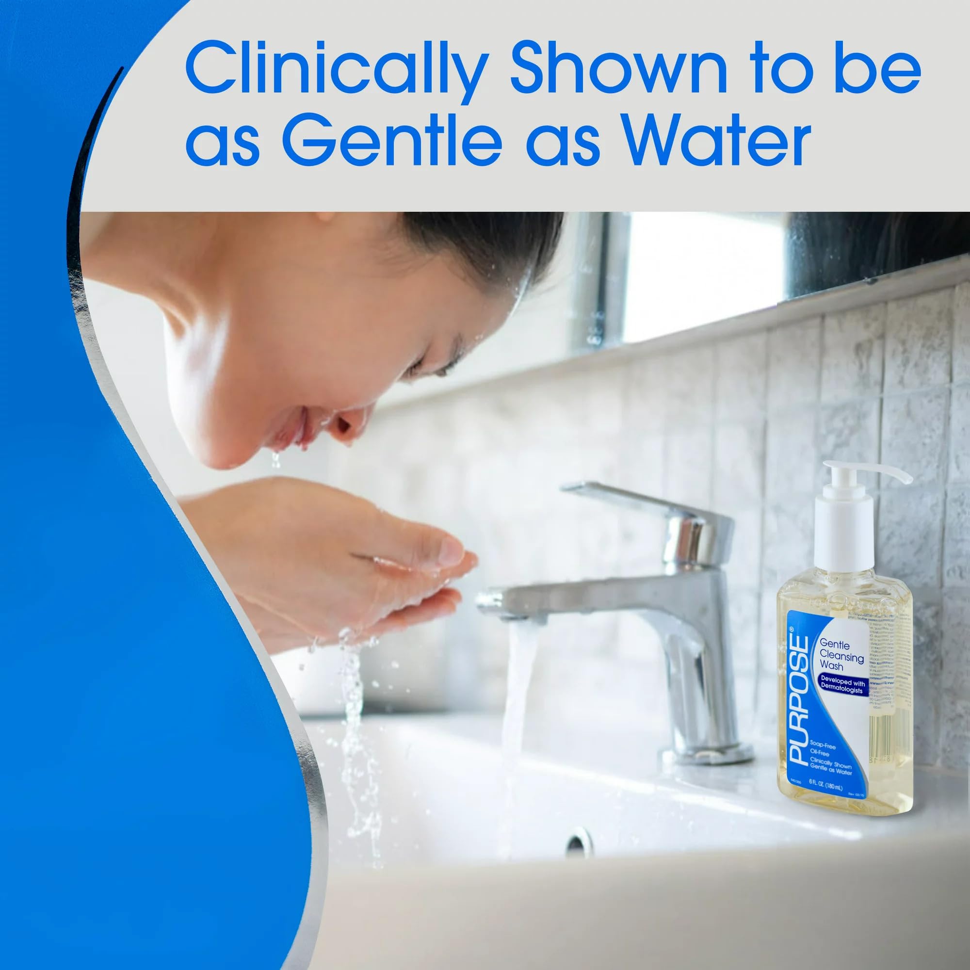 Purpose Gentle Cleansing Wash, 6-Ounce Pump Bottles (Pack of 4)