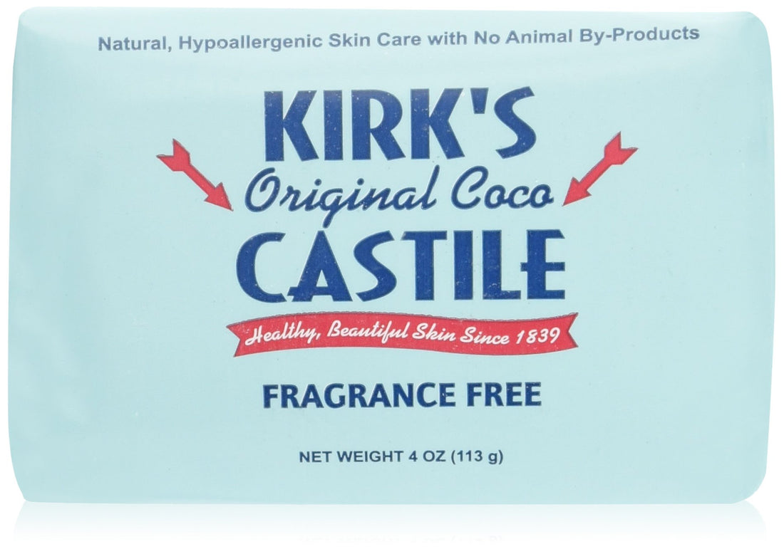 Kirk's Coco Castile Soap, Fragrance Free (5 Pack)