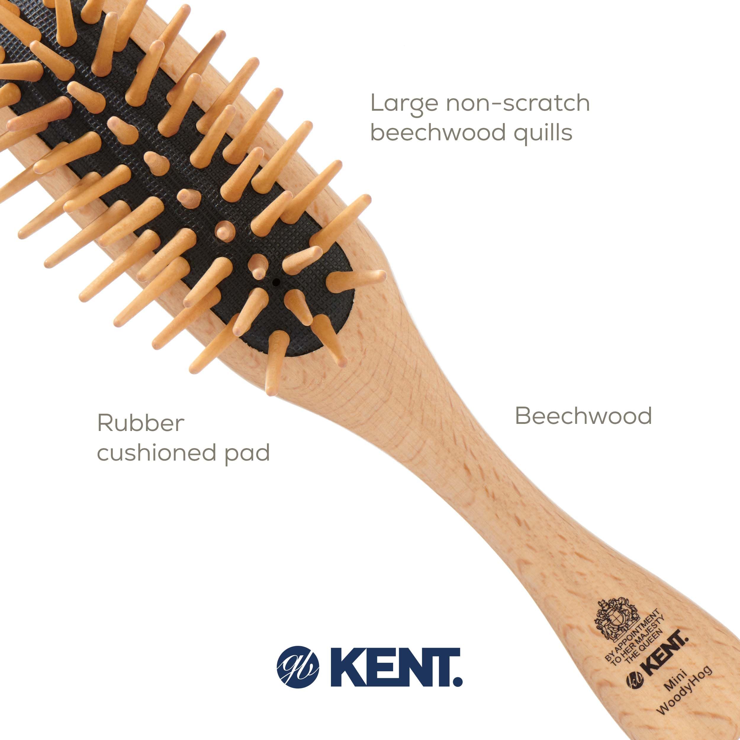 Kent Mini Hog - Wood Hair Brushes