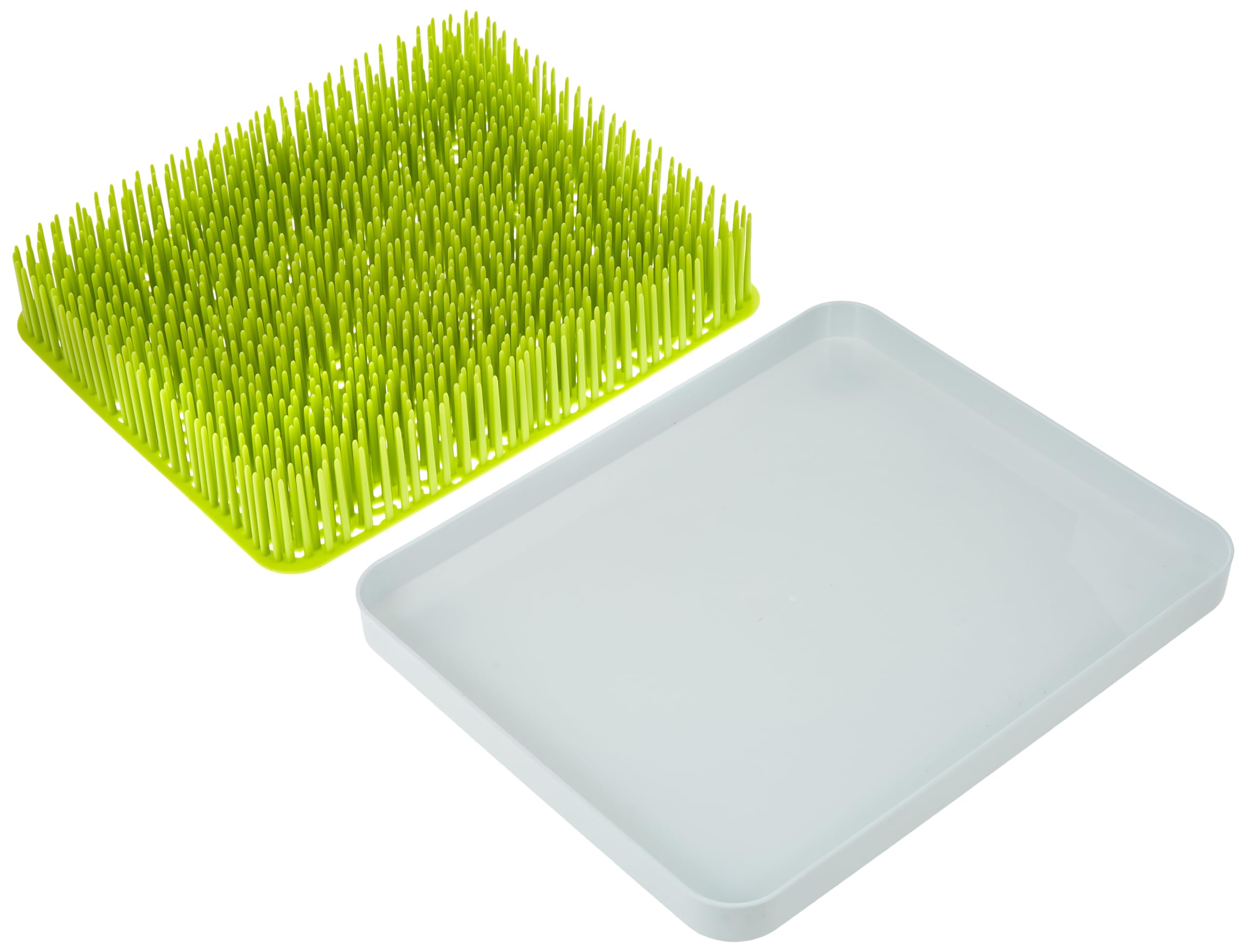 Boon Lawn Countertop Baby Bottle Drying Rack with Antimicrobial Tray - Spring Green - Bottle Rack and Organizer - Baby Feeding Essentials - 13.5 x 11 x 2.5 - 1 Count