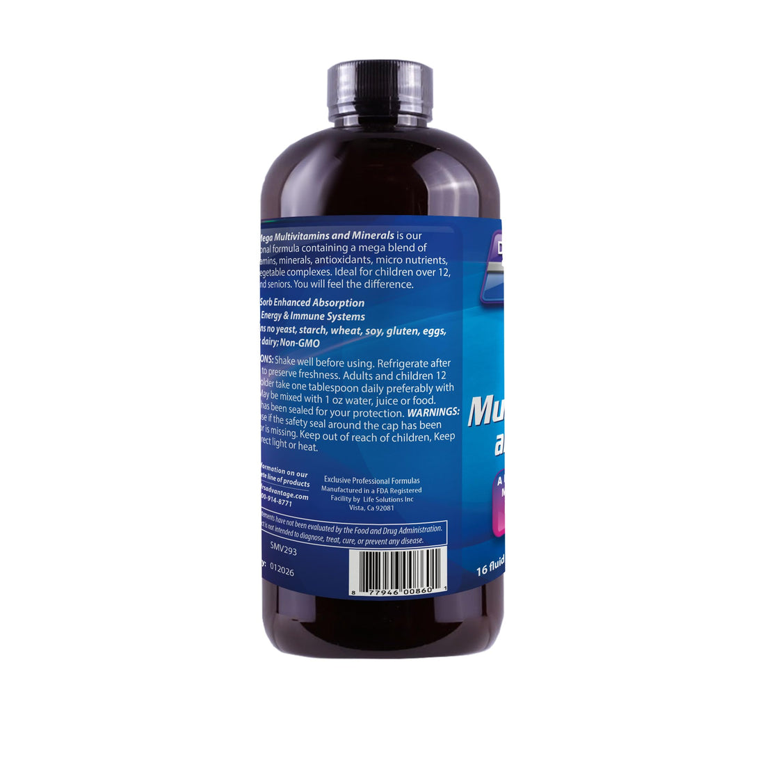 Drs Advantage - Liquid Mega MultiVitamins & Minerals 16oz. [Health and Beauty]