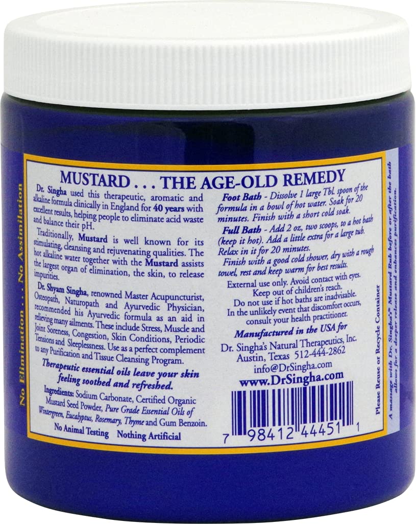 16 Oz : Dr. Singha's Mustard Bath, 16 Ounce