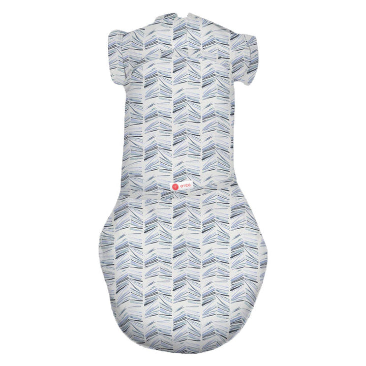embé 2-Way Transition Swaddle Sack, 12-18 lbs, Diaper Change w/o Unswaddling, Arms in and Out, Legs in and Out Design, Warm Up or Cool Down 100% Cotton, 3-6 Months (Angle Stripe)