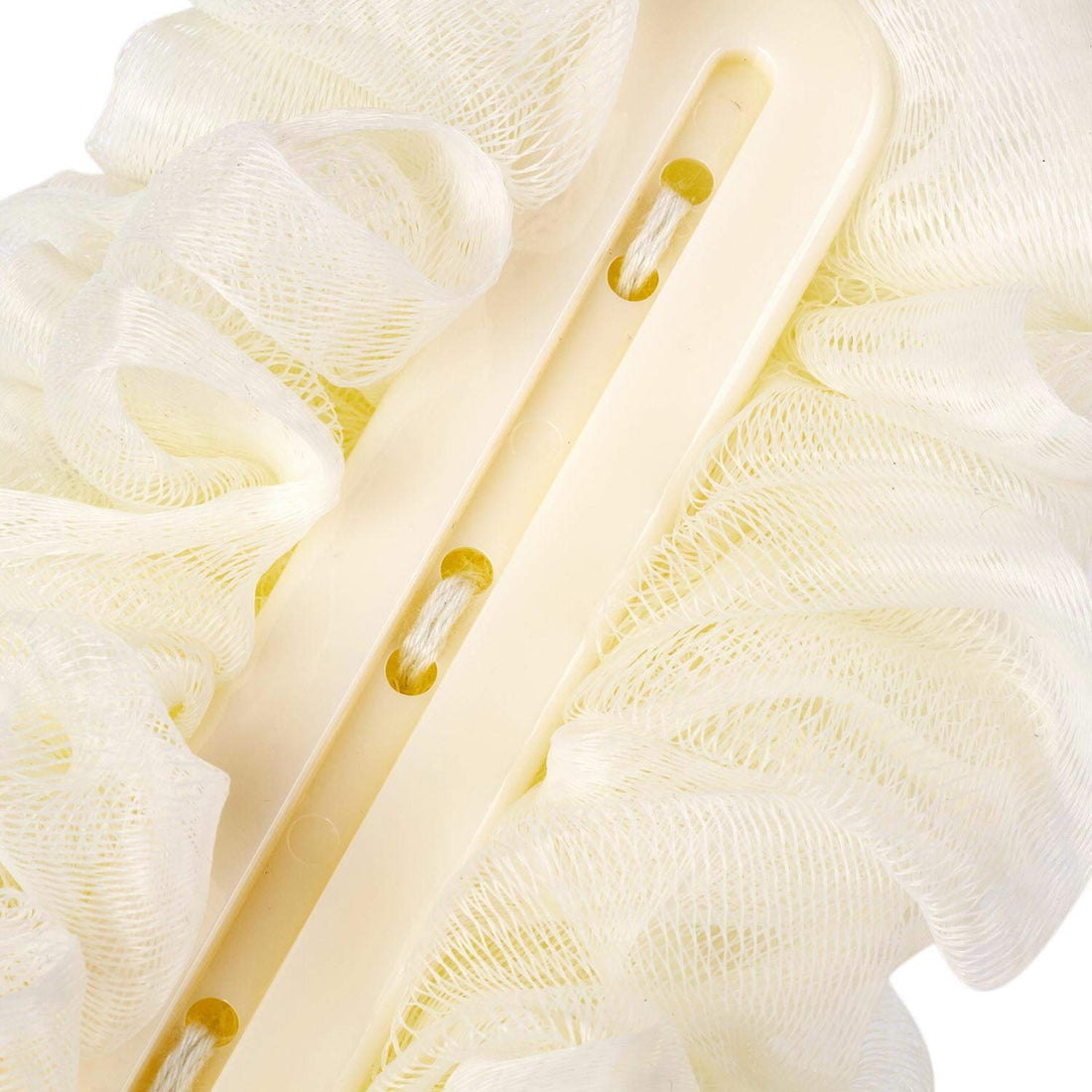 Arswin Lufa Back Scrubber for Shower, Long Handle Bath Sponge Shower Brush, Soft Nylon Mesh Back Cleaner Washer, Body Bath Brush for Women and Men, Bathroom Shower Accessories (2-Pack, White)