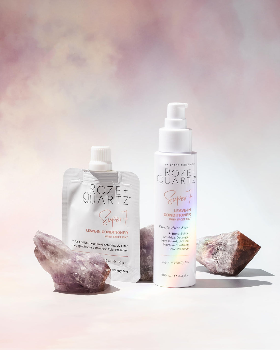 Roze + Quartz® Super 7 Leave-In Conditioner • Seven Benefits for All Hair Types (3.3oz)