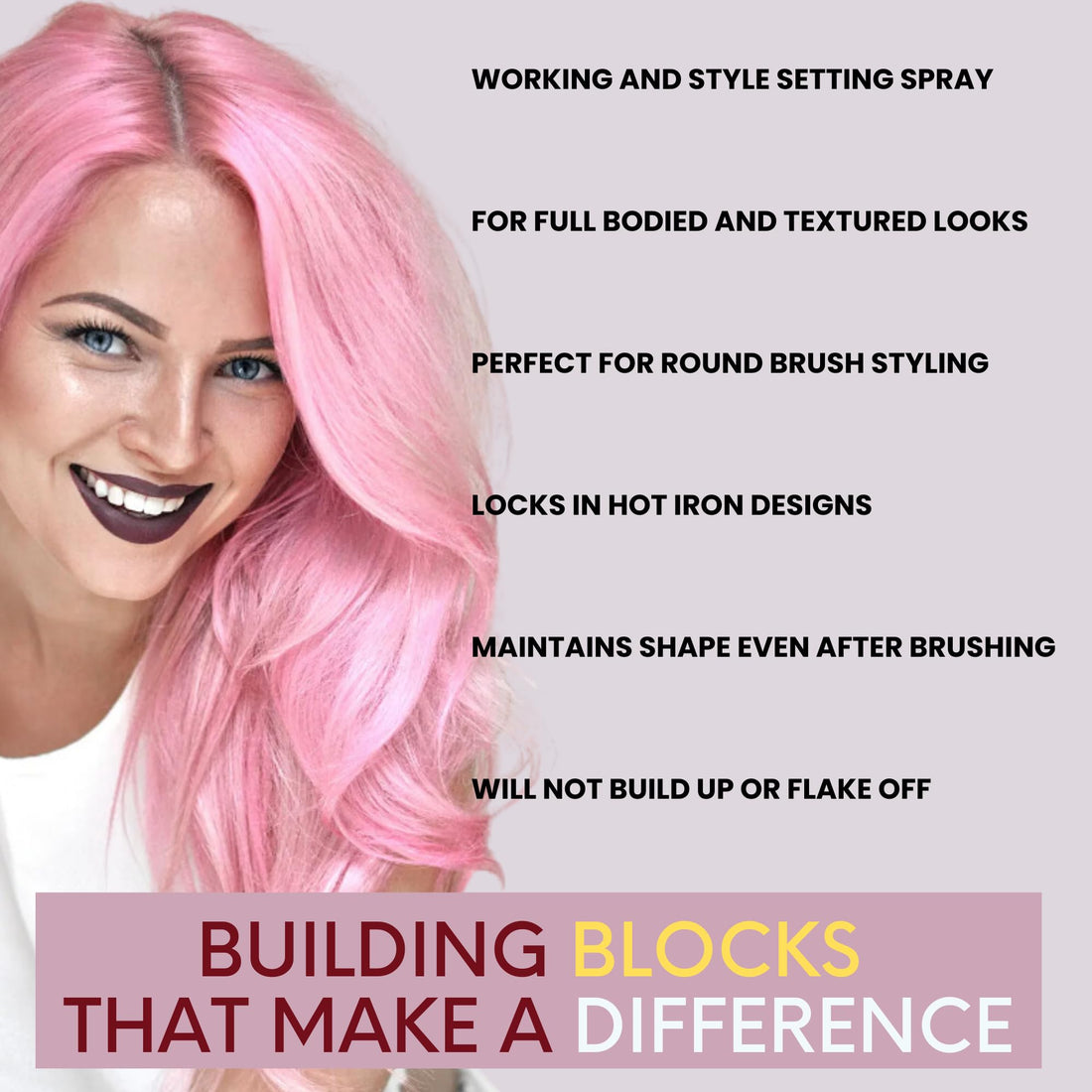 DermOrganic Flex Hold Sculpting Spray for Hair with Pomegranate Anti-Fade Extract - Alcohol-Free Styling Mist, 8 fl.oz