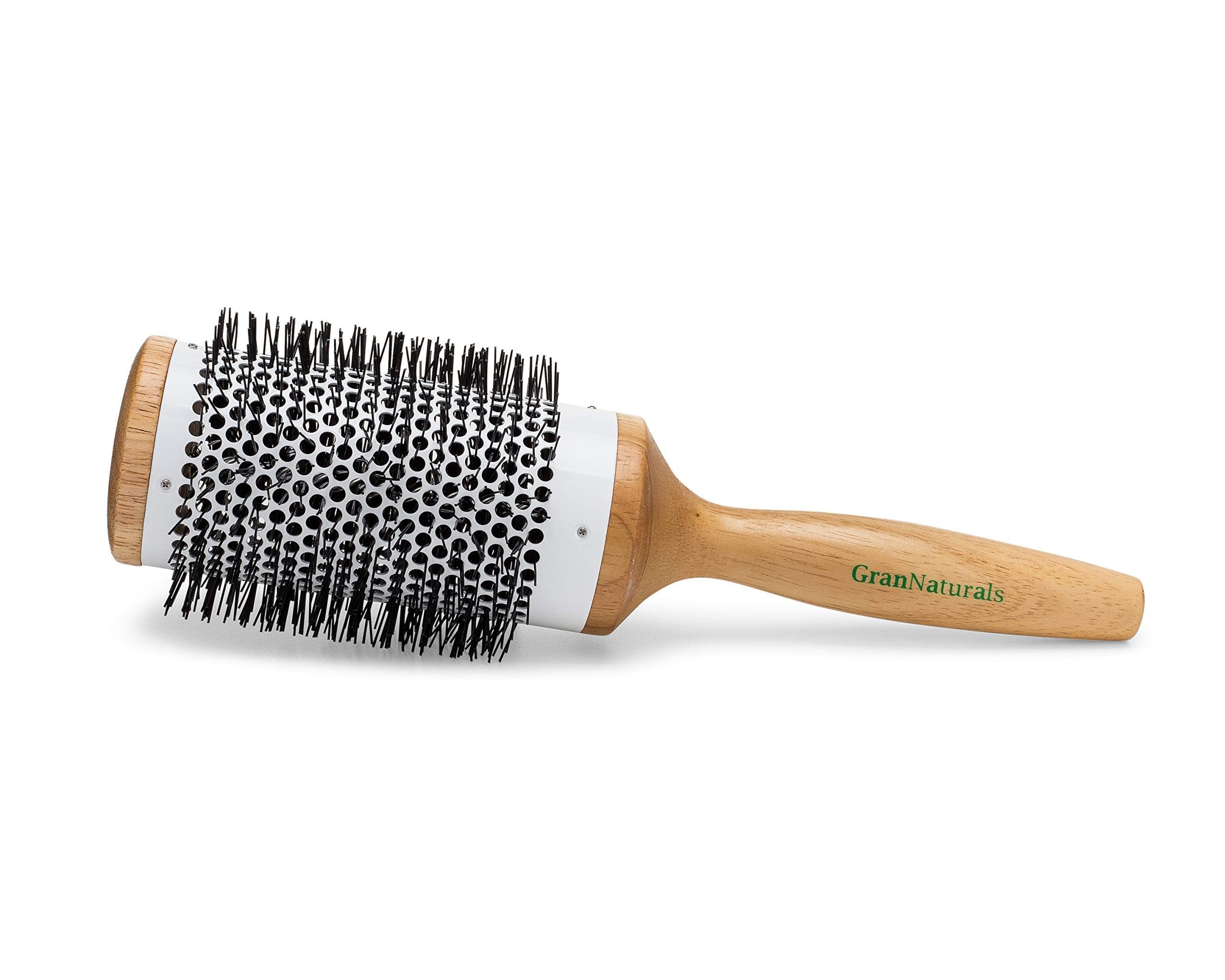 GranNaturals Thermal Round Barrel Blow Drying Ceramic + Ion Hair Brush - 2. 3 Inch Diameter
