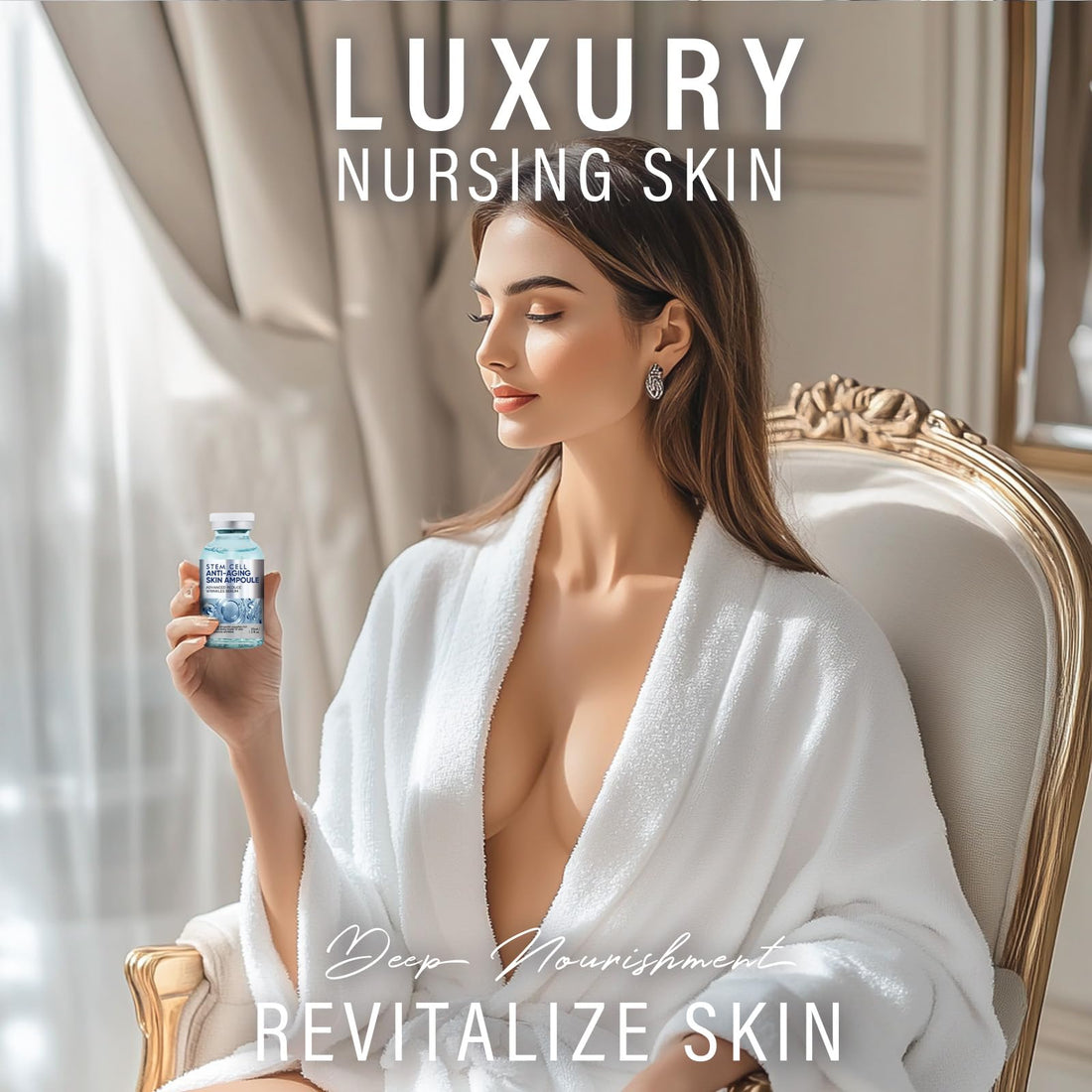 Stem Cell Serum for Face, 2 Count Microneedling Serum, Stem Cell Solution Ampoule to Use with and without Micro Needling, Anti Aging & Smooth Wrinkles