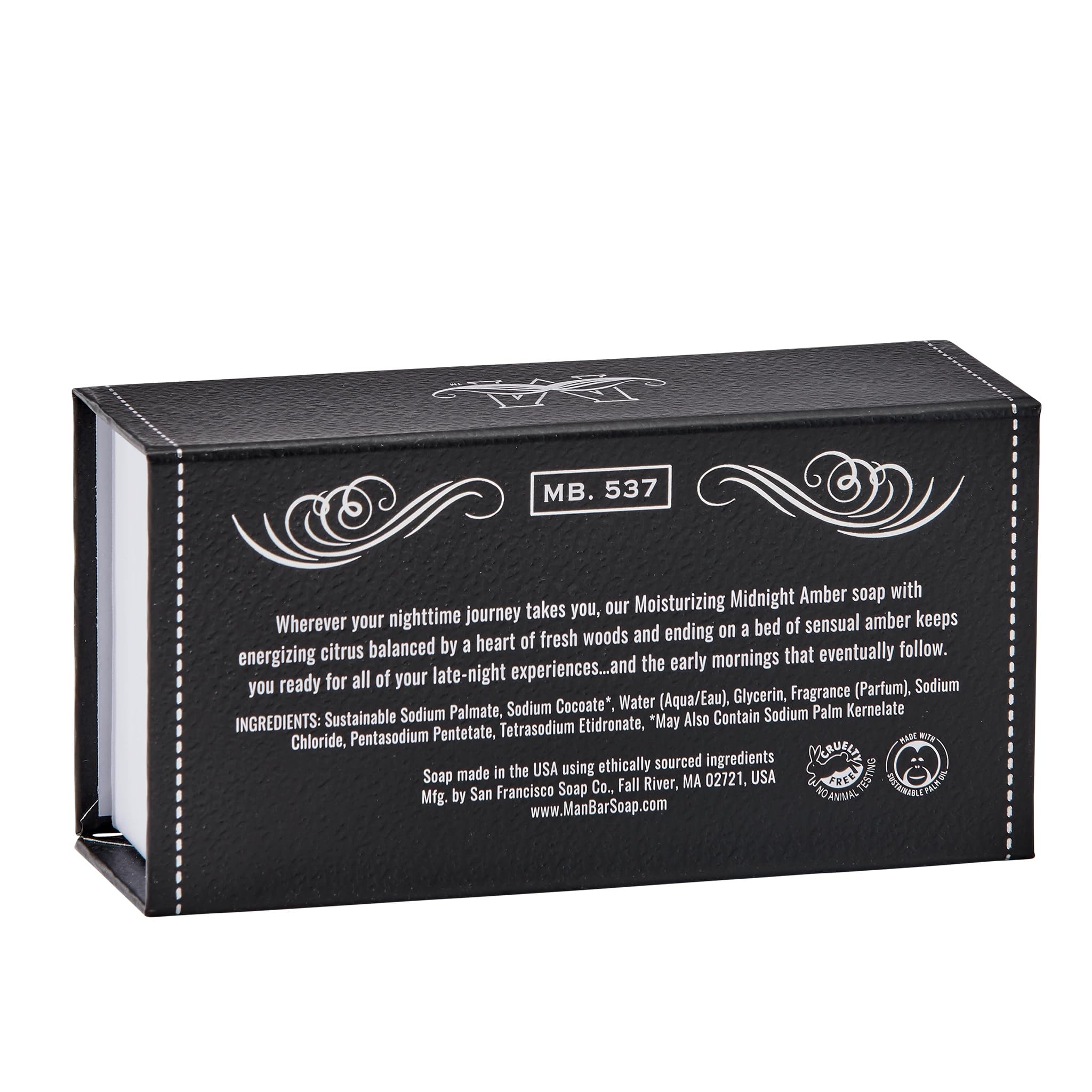 San Francisco Soap Company Deep Cleansing Man Bar, Midnight Amber, 10 Ounce (SFS-MAF6230)