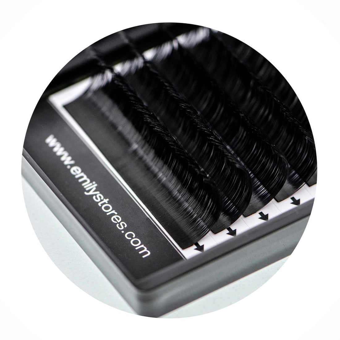 12MM : EMILYSTORES Eyelash Extensions 0.25mm Thickness B Curl Length 12mm Silk Mink Fake Eye Lashes In One Tray