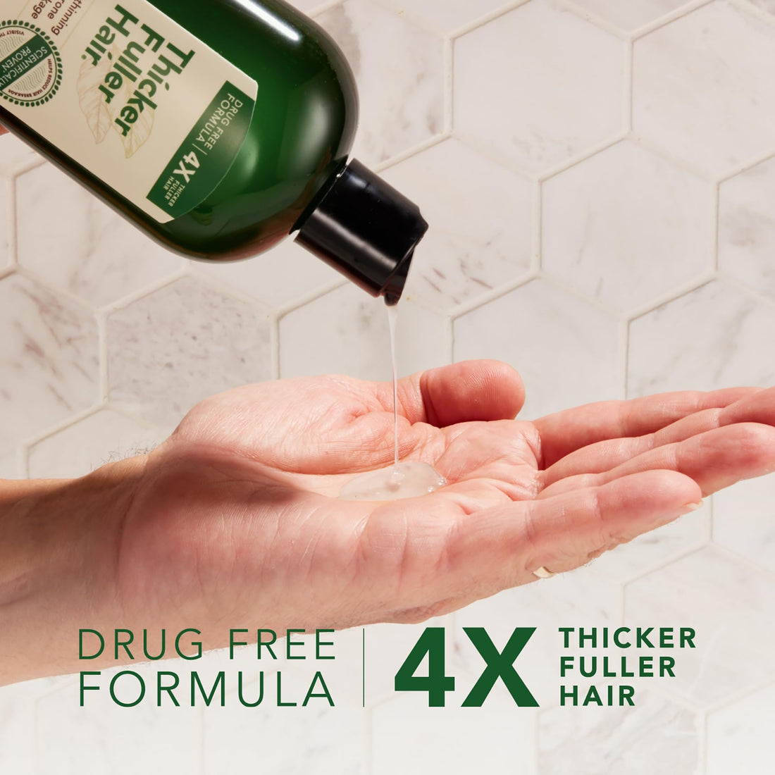 Thicker Fuller Hair 2-in-1 Thickening Shampoo and Conditioner for Men - Shampoo for Thinning Hair - Hydrating Shampoo with Aloe Leaf Juice - 12 oz