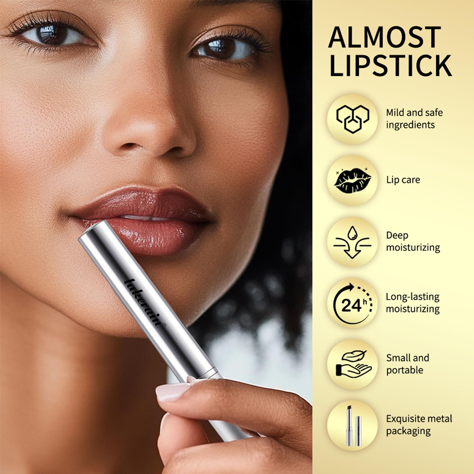 2PCS Almost Lipstick Tinted Lip Balm, Hydrating Sheer Formula Lip Care Balm, Natural Glossy Finish, Moisturizing Lipstick for Repairing Dry Lip