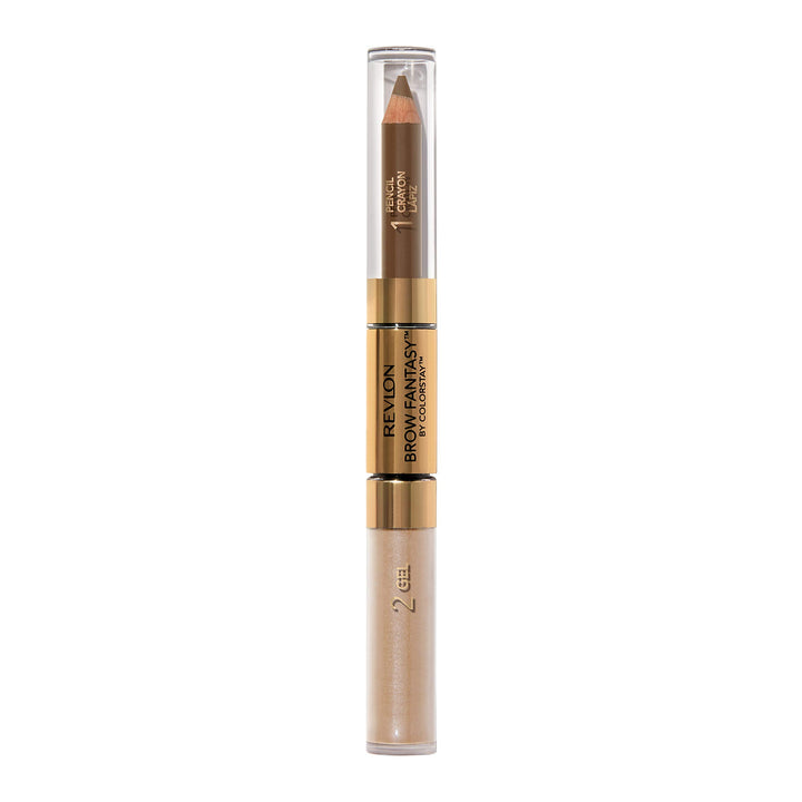 Revlon Eyebrow Gel & Pencil, ColorStay Brow Fantasy 2-in-1 Eye Makeup, Longwearing with Precision Tip, 104 Dark Blonde, 0.04 Oz