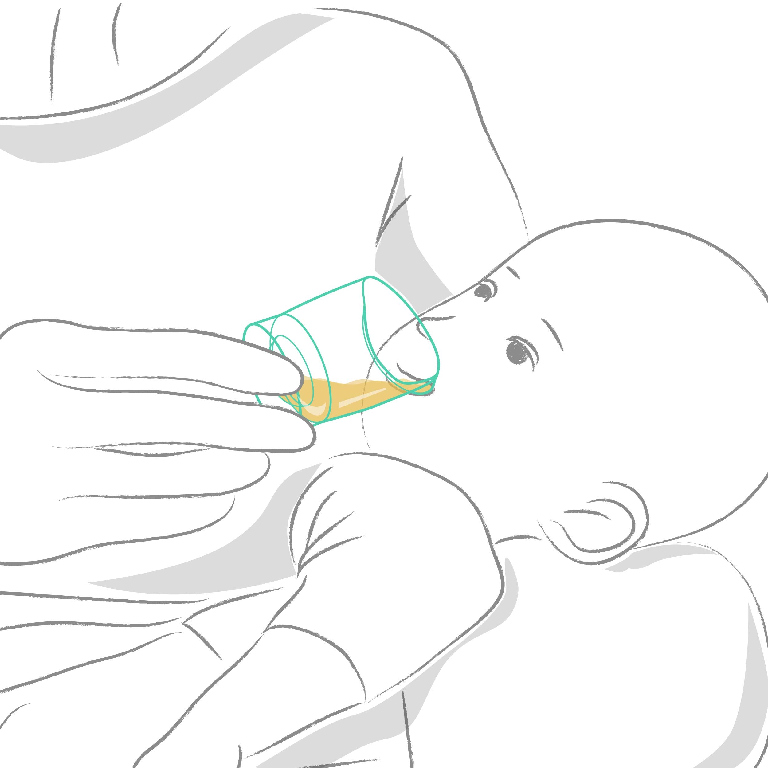 Maymom Baby Feeding cup; Graduated Cup for Dosing Medicine; 1 oz (4ct)