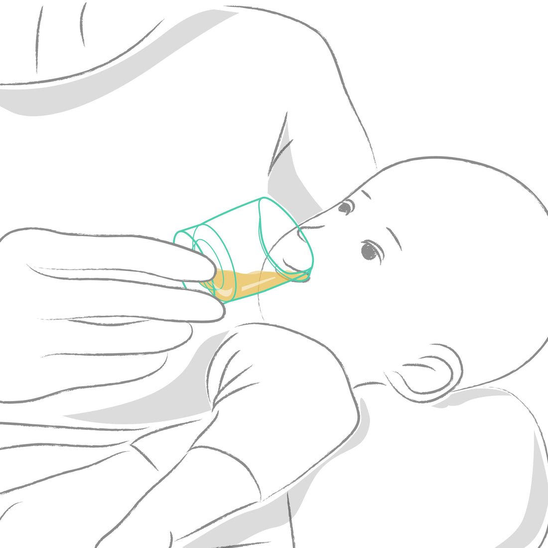 Maymom Baby Feeding cup; Graduated Cup for Dosing Medicine; 1 oz (4ct)