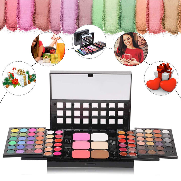 FantasyDay Pro 78 Colours Eyeshadow Palette Makeup Cosmetic Contouring Kit Combination with Blusher / Lipgloss / Concealer etc. - Ideal for Professional and Daily Use