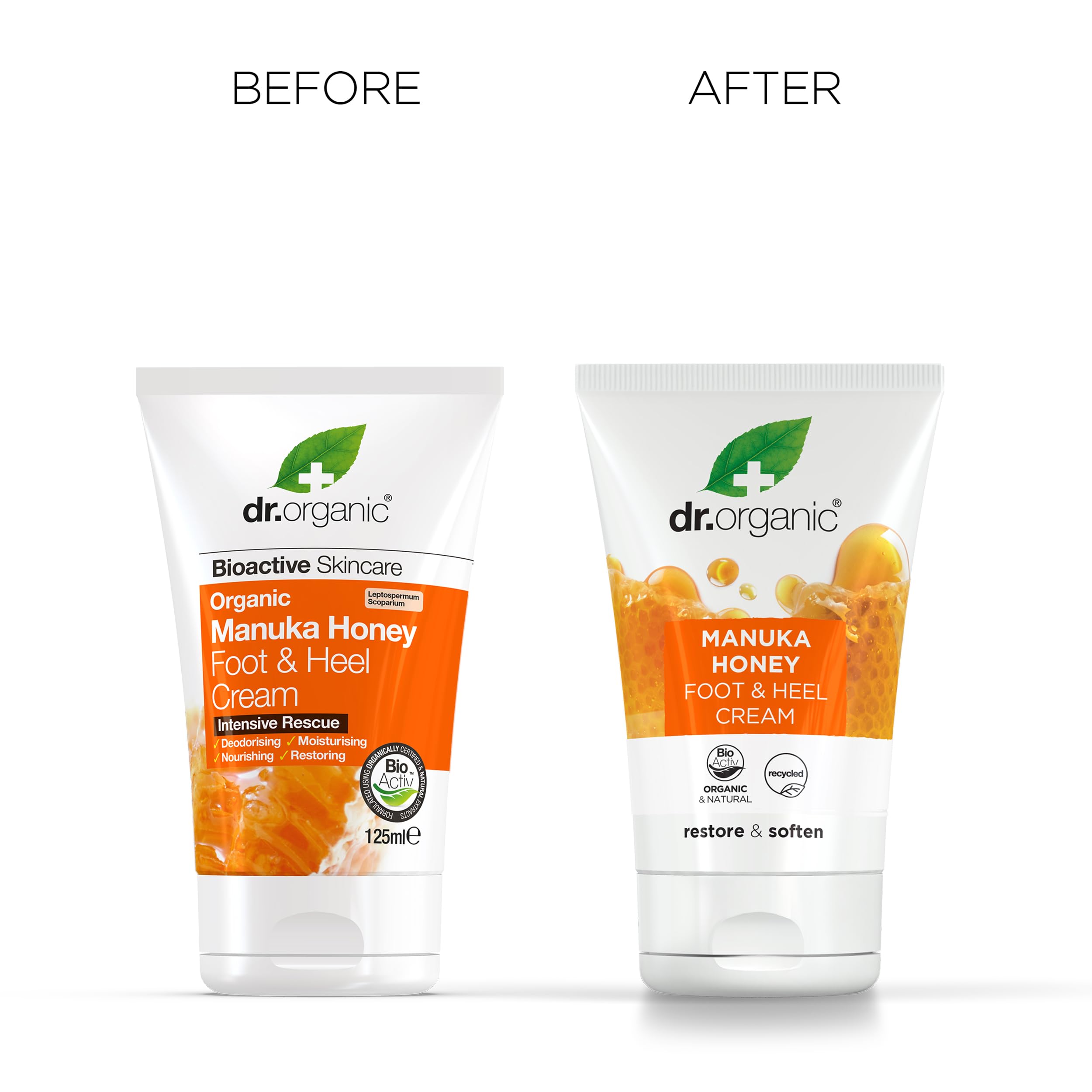 Dr organic manuka honey foot & heel cream 125ml