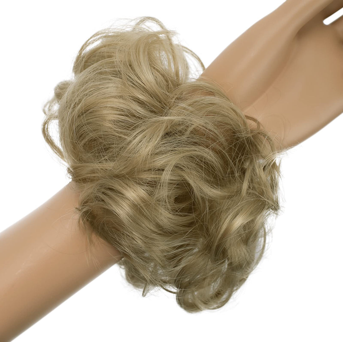 light blonde 24A : PRETTYSHOP Scrunchie Scrunchy Bun Up Do Hair piece Hair Ribbon Ponytail Extensions Wavy Curly or Messy light blonde 24A