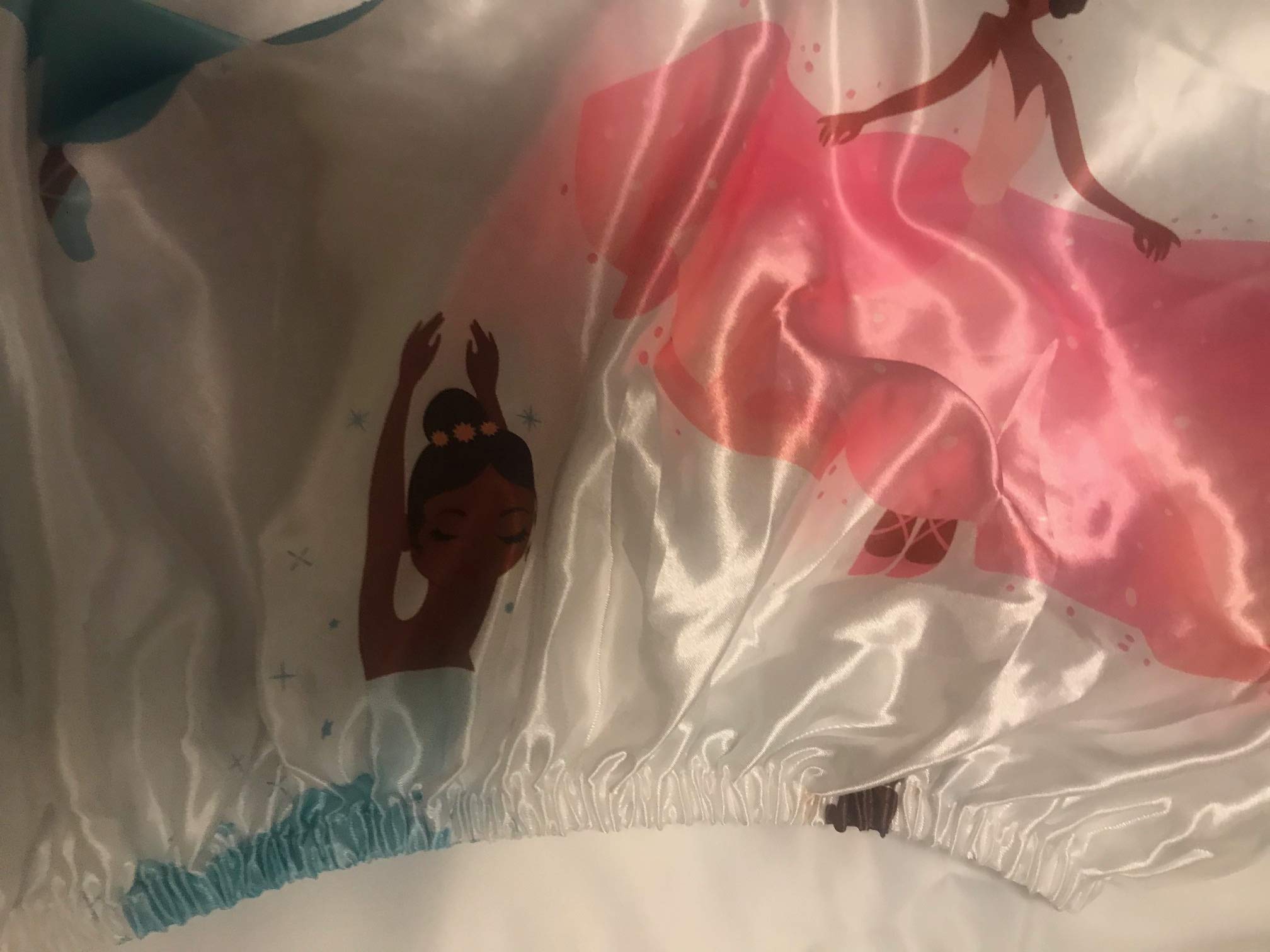 Beddings Place Satin Fitted Crib Sheet for Babies, Girls, Ballerina, Toddler Bed, daybed to retain Hair Moisture Size (Standard Crib Sheet, Ballerina, Princess)