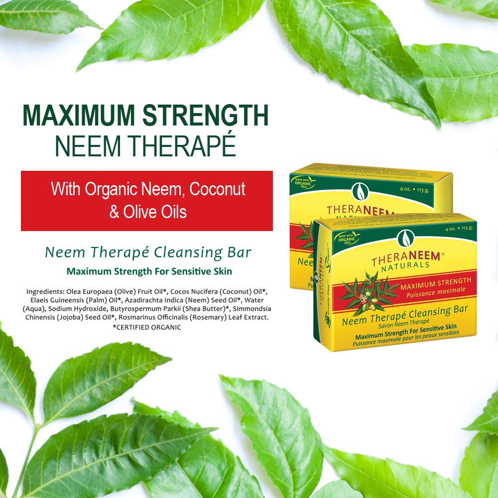 Maximum Strength Neem Oil Soap, Fragrance Free 4 oz by Organix South