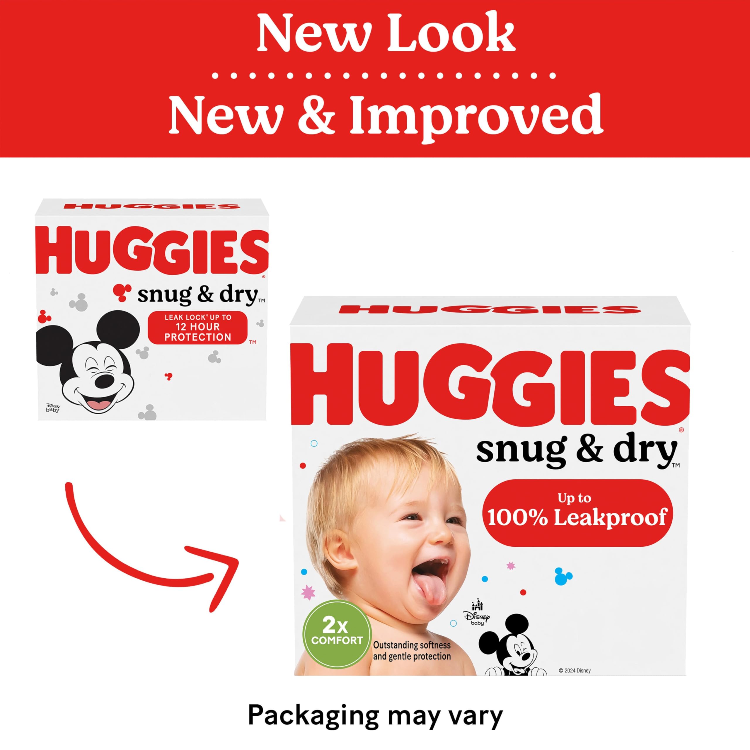 Huggies Snug & Dry Baby Diapers, Size 2 (12-18 lbs), 100 Ct