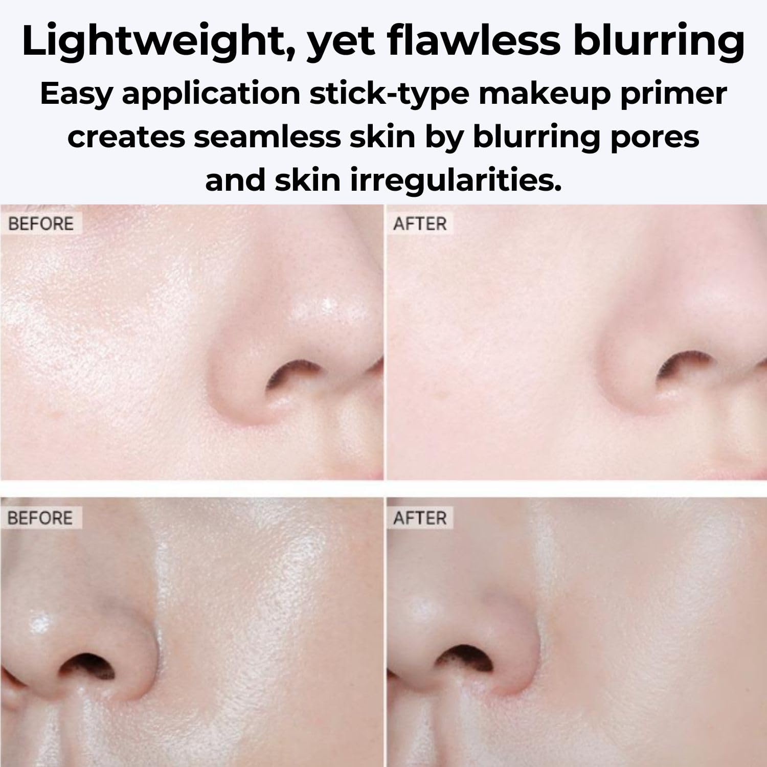 ABOUT TONE Blur Lasting Stick Primer - Lightweight Makeup Primer Stick Balm with Flawless Blurring Effect Pore Cover Smoothing Non-Drying Easy Application Longlasting Korean Face Makeup Vegan