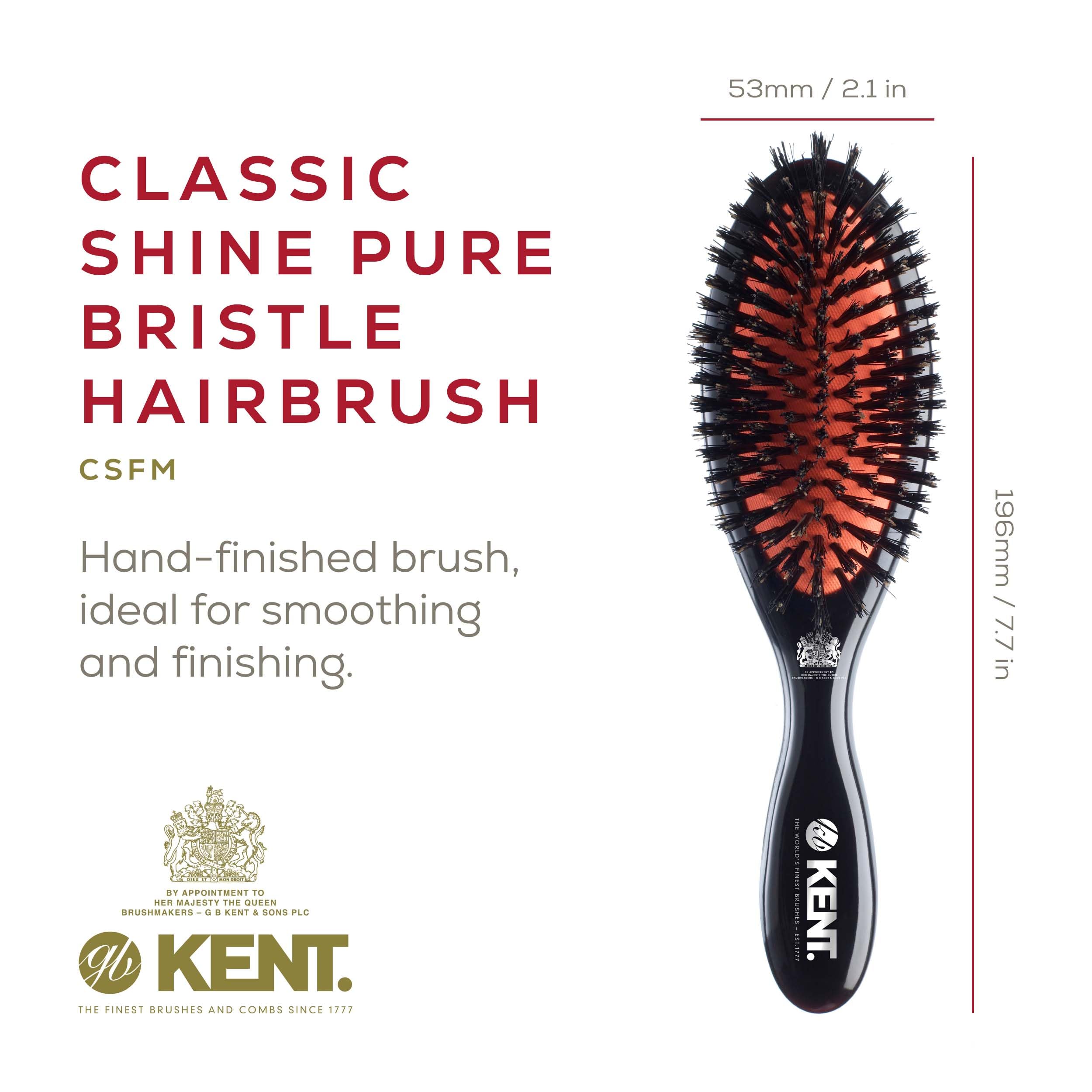 Kent CSFM Ruby Pure Brislte Medium Dressing & Styling Premium Brush