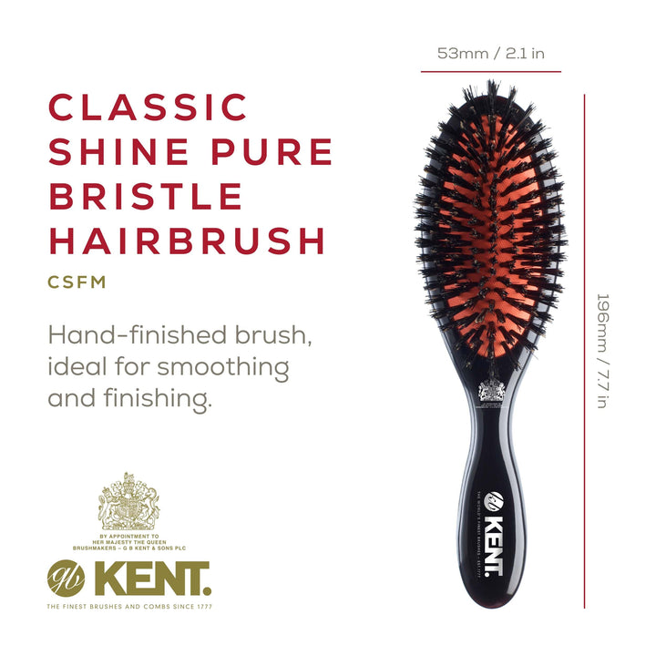 Kent CSFM Ruby Pure Brislte Medium Dressing & Styling Premium Brush