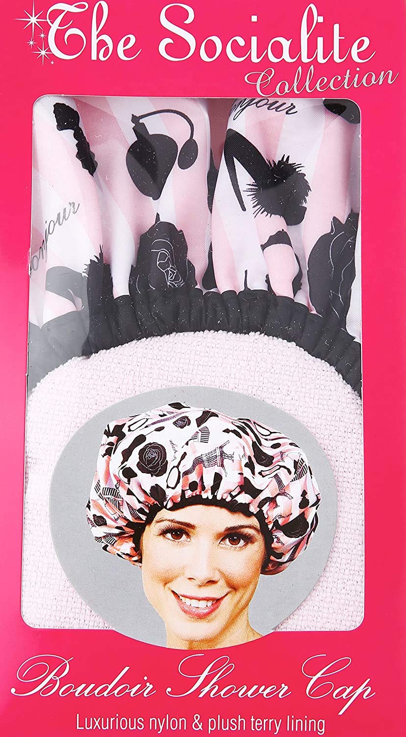 Betty Dain Socialite Collection Terry Lined Shower Cap, Boudoir